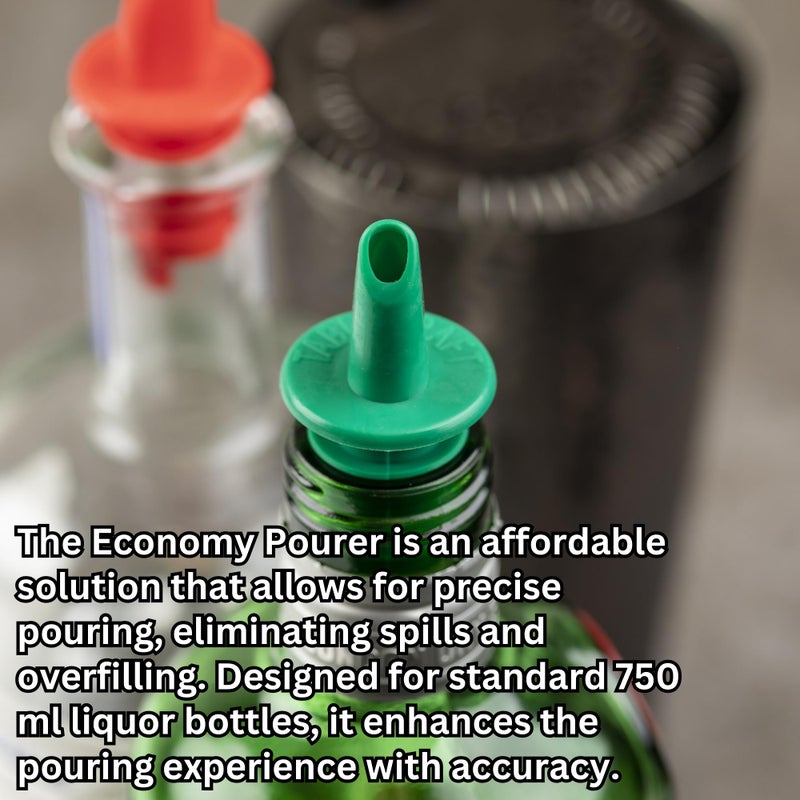 TableCraft 35C Cash & Carry Free Flow Pourer, Economy, Hand wash only, Plastic, Clear, BPA Free (Priced per Each, Packed 12 pourers per polybag) - Image 4